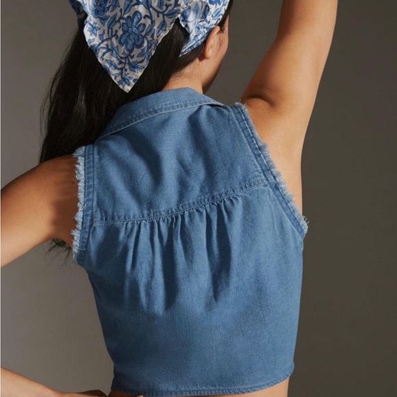 Blue Ruched Women's Top - Picture 7 of 8